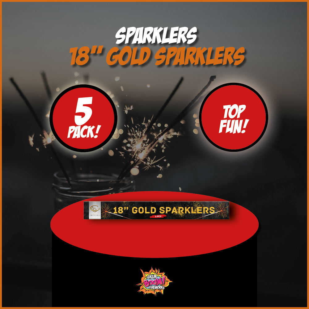 18" Gold Sparklers