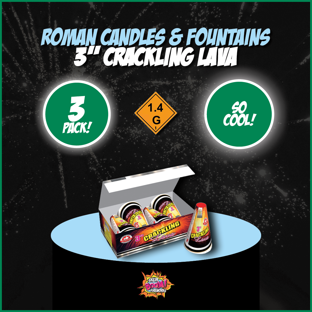 3" Crackling Lava